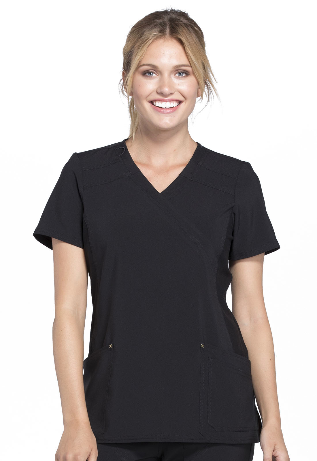 CK680 CHEROKEE IFLEX Mock wrap knit panel top - Medeleq